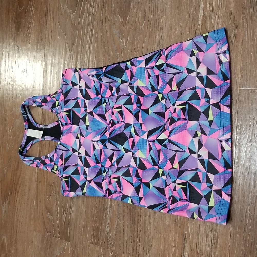(12) Ivivva Athletica by Lululemon Athletica Geometric Colorful Racerback